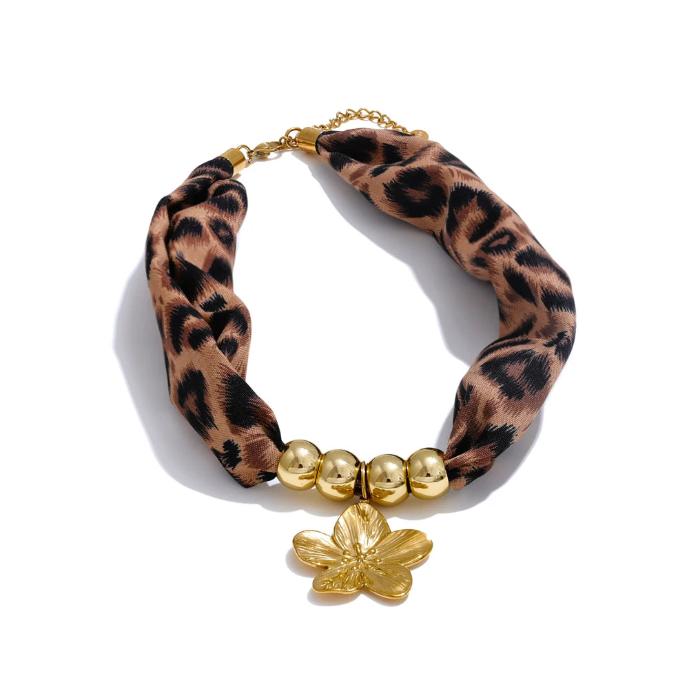 Colar Feminino Flor em Aço Inoxidável 2 Flower