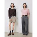 Cardigan Bicolor com Gola Redonda e Botões