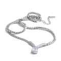 Colar Feminino Gota com Zircônia em Aço Inoxidável 10 Prata