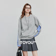 Moletom Feminino Patchwork com Gola Redonda
