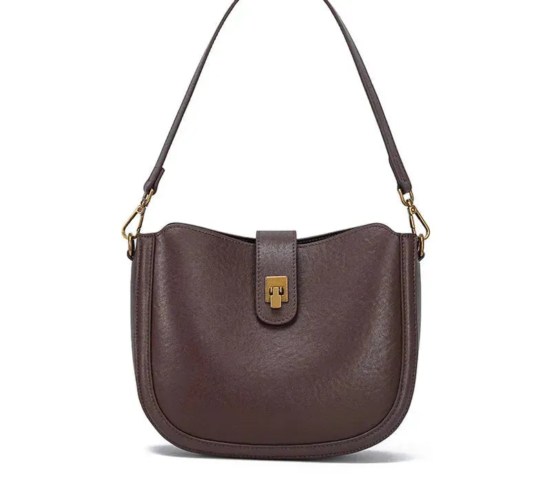 Bolsa Feminina de Couro Legítimo Soft Vintage para Ombro e Transversal