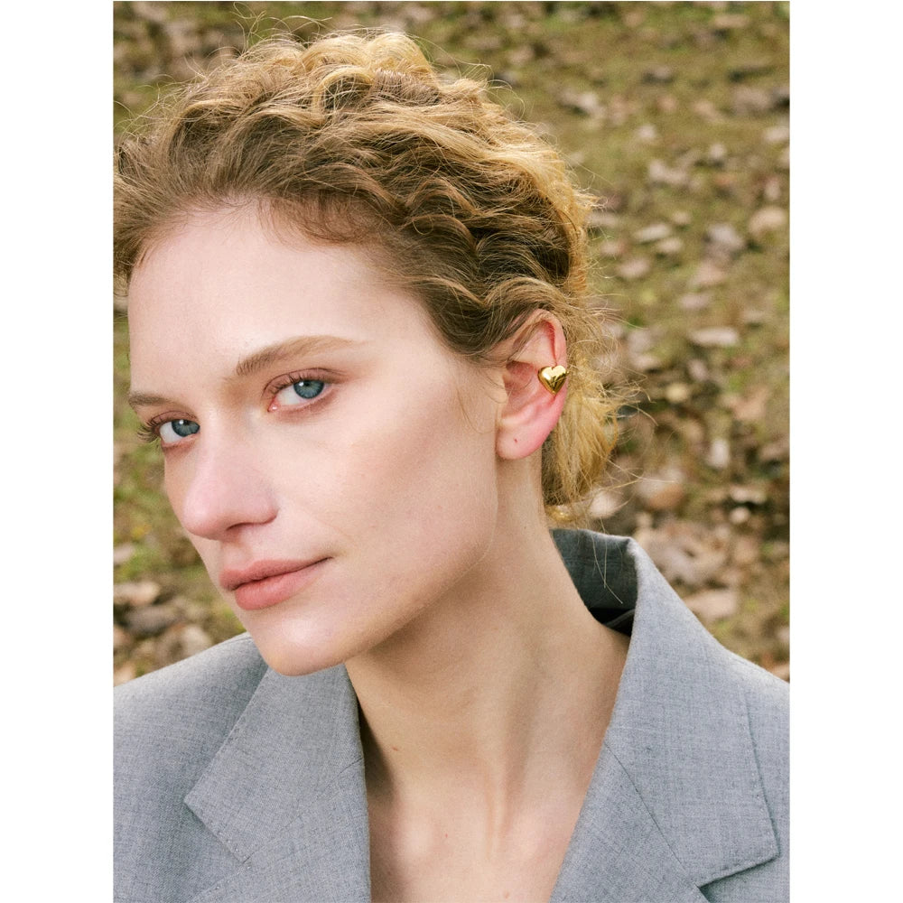 Brinco Ear Cuff Coração Ajustável