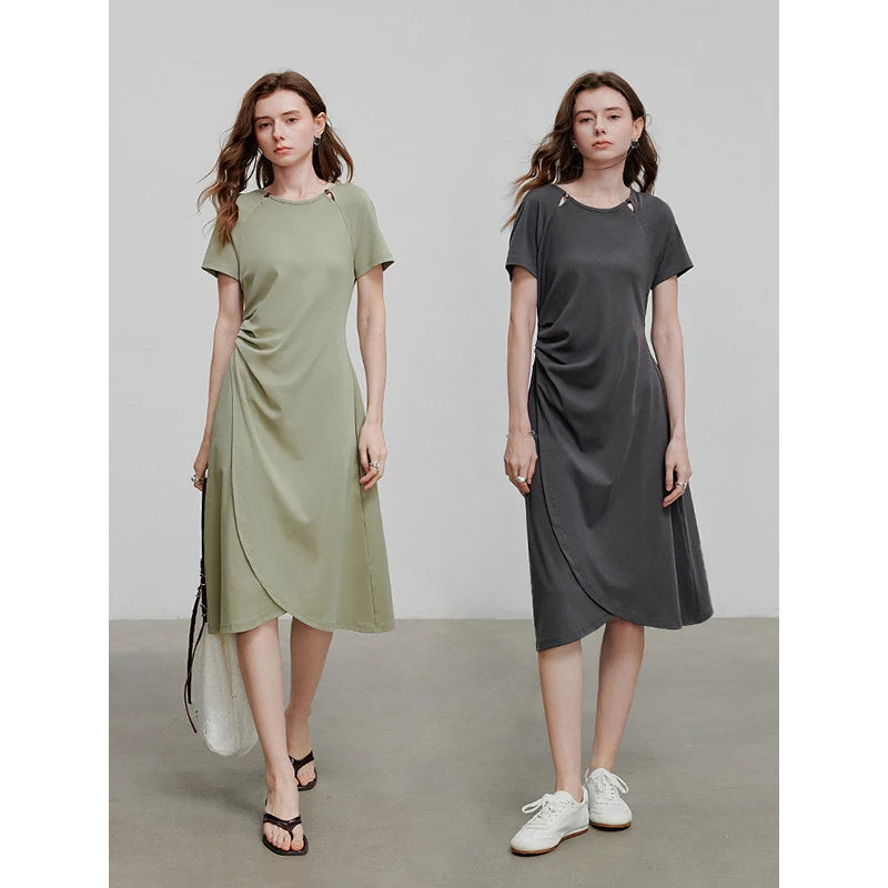 Vestido Midi Ajustado com Aplicações