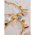 Colar Feminino Estrela com Pérola em Aço Inoxidável 2