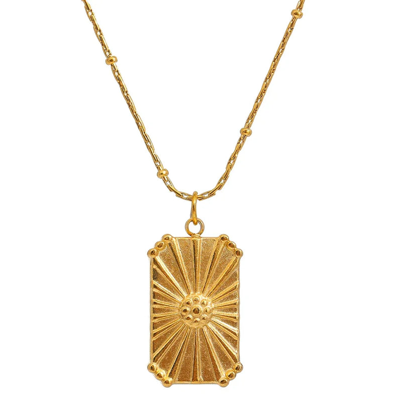 Colar Feminino Quadrado em Aço Inoxidável 3