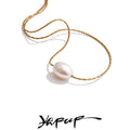 Colar Feminino Gota com Pérola em Aço Inoxidável 14