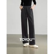 Calça Wide Leg Feminina de Algodão com Cordão