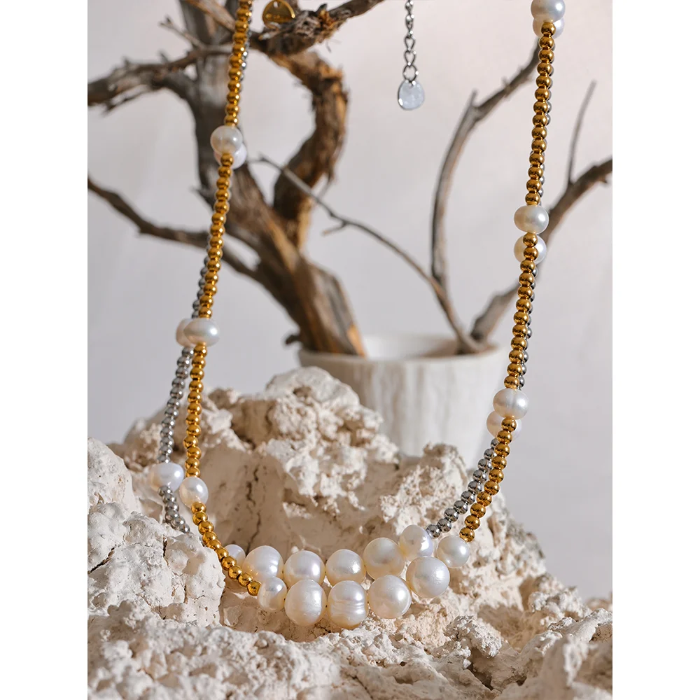 Colar Feminino Gota com Pérola em Aço Inoxidável 6