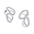 Yhpup Minimalist Stainless Steel Twisted Geometric Hollow Stud Earrings for Women Personal Waterproof Statement Stylish Jewelry