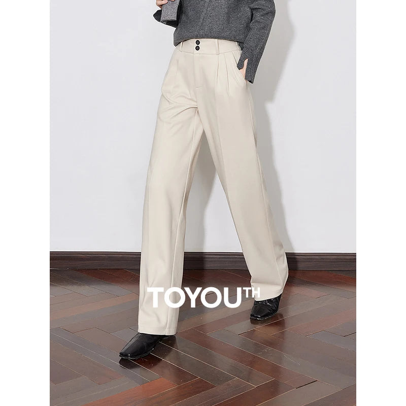Calça Alfaiataria Feminina Reta de Inverno