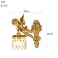 Luminária Francesa Angelical de Cristal e Bronze | Delamantina Cristais Anjo Esquerdo