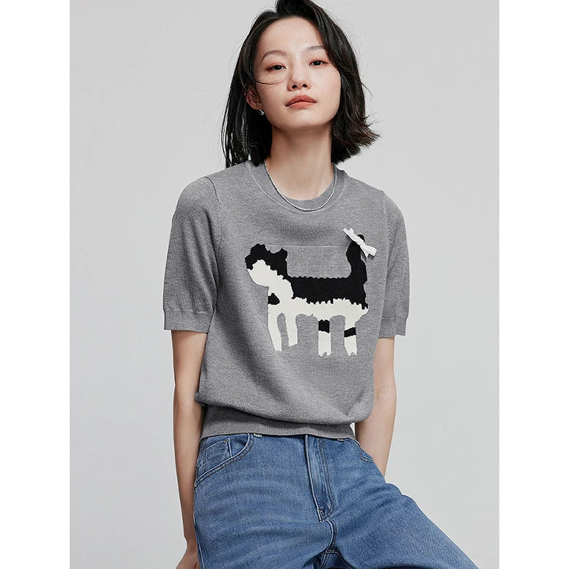 Blusa Feminina de Tricô Leve para Verão