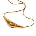 Yhpup 316l Stainless Steel Cast Pendant Clavicle Necklace Waterproof 18K PVD Plated Fashion Collar Jewelry New Chic Style Gift YH2603A Gold