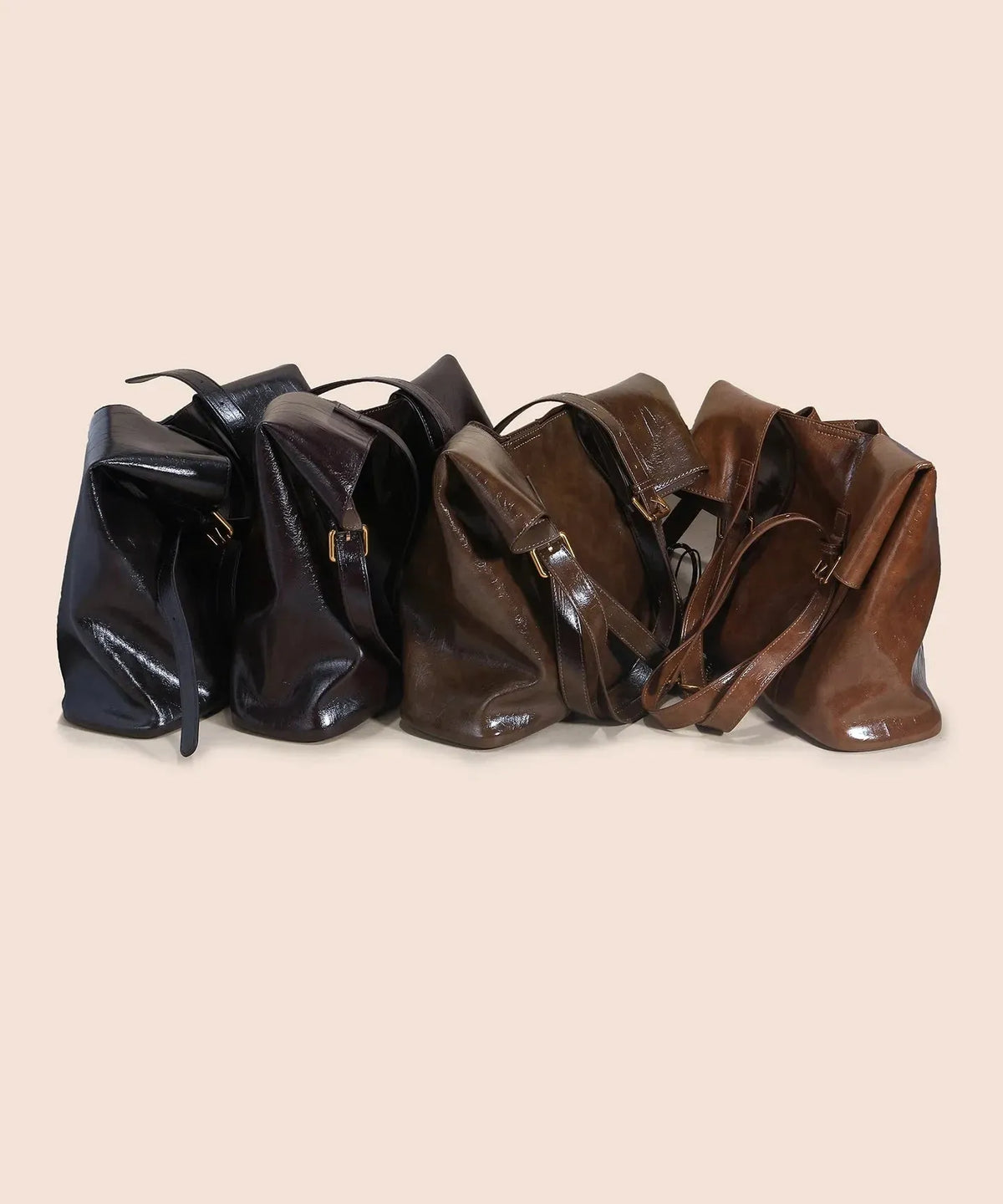 Bolsa Feminina de Couro Legítimo Grande Formato Bucket Vintage para Ombro