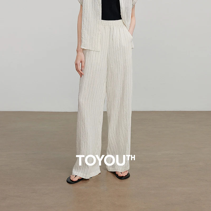 Calça Feminina Wide Leg Reta Leve