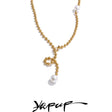 Colar Feminino Redondo com Pérola em Aço Inoxidável 6