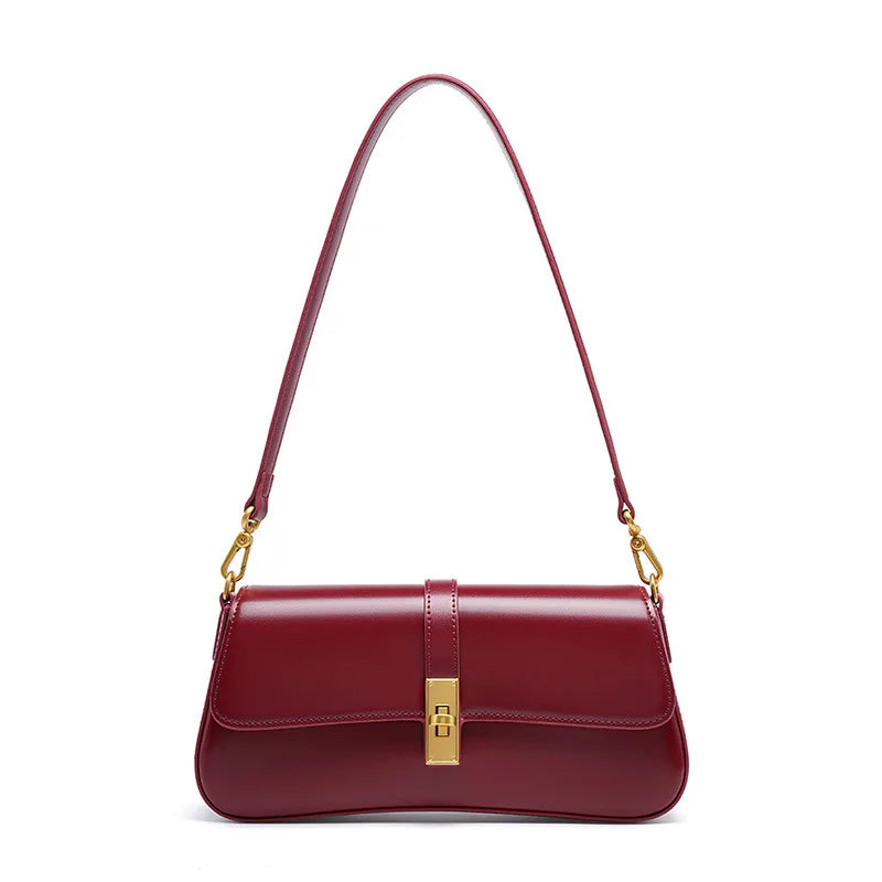 Bolsa Feminina Vintage em Couro Legítimo para Ombro