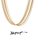 Colar Feminino de Camadas Gota em Aço Inoxidável 5