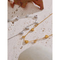 Colar Feminino Coração com Zircônia em Aço Inoxidável