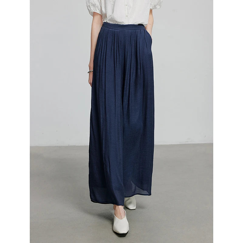 Calça Pantalona Feminina Estampada com Cós Elástico