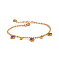 Conjunto Colar e Pulseira Gota com Zircônia em Aço Inoxidável YH1201A Black