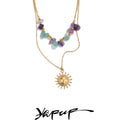 Colar Feminino de Camadas Gota em Aço 316L 2