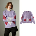 Suéter Argyle com Fio de Alpaca