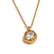 Colar Feminino Gota com Zircônia em Aço Inoxidável 6