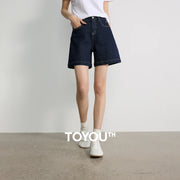 Shorts Jeans Feminino Wide Leg com Elastano