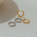 Argola Torcida com Banho Ouro 18K