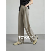 Calça Pantalona Feminina Texturizada Cintura Alta