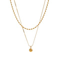 Colar de Camadas Redondo com Contas decorativas YH5095A Gold