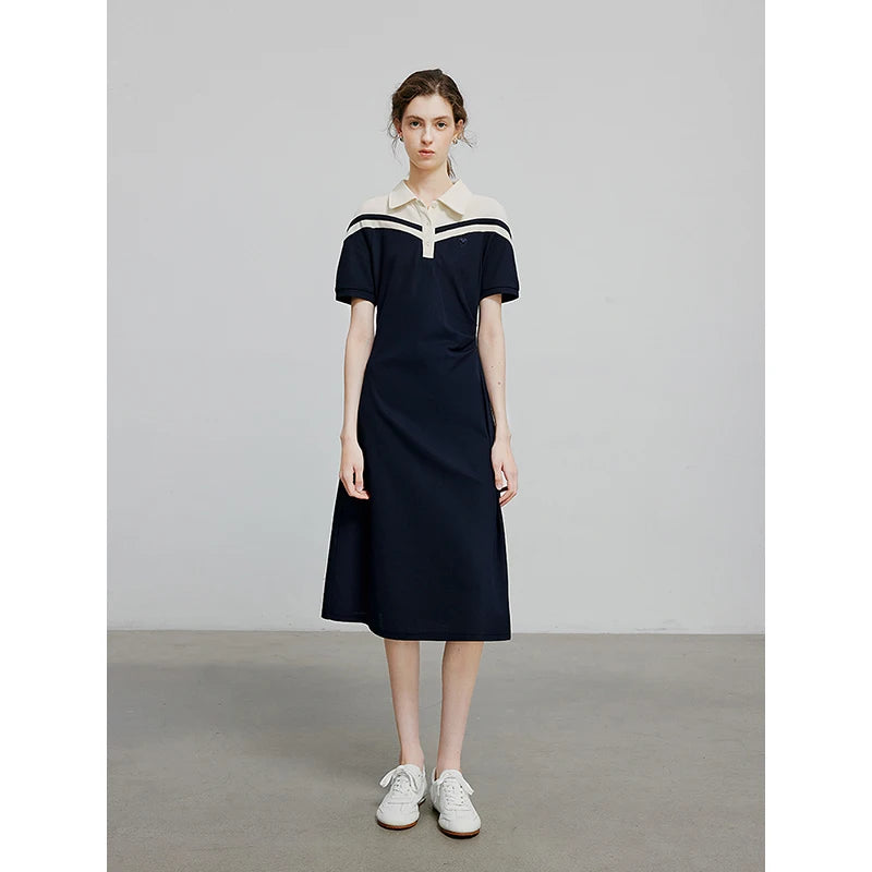 Vestido Chemise Midi com Bordado e Manga Curta