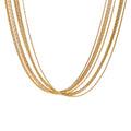 Colar Feminino de Camadas Gota em Aço Inoxidável 5 YH4253A Gold