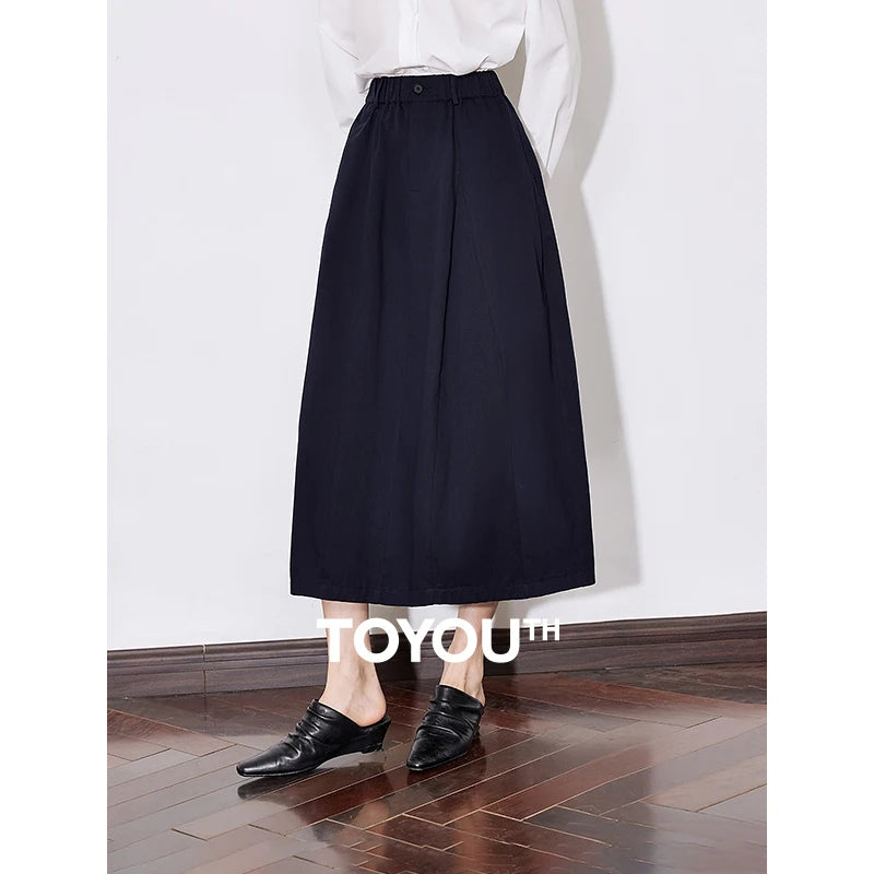 Saia Midi Feminina Rodada de Algodão
