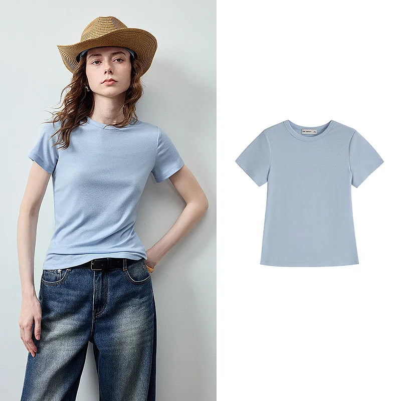 Camiseta Feminina de Liocel e Linho com Paetê