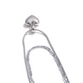 Colar Feminino de Camadas Coração em Aço Inoxidável 2 YH2301A Platinum
