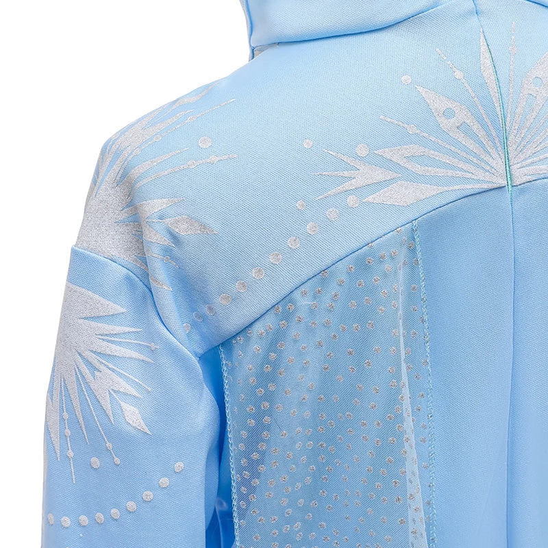 Vestido Feminino Infantil Elsa Frozen Para Meninas de 3-10 anos