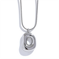 Colar Feminino Gota em Aço 316L 2 Prata