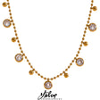 Conjunto Colar e Pulseira Gota com Zircônia em Aço Inoxidável