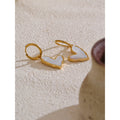 Yhpup High Quality Gift Thicker Shell Heart Love Hoop Drop Earrings Charm Fashion Exquisite Jewelry Accessories 2025