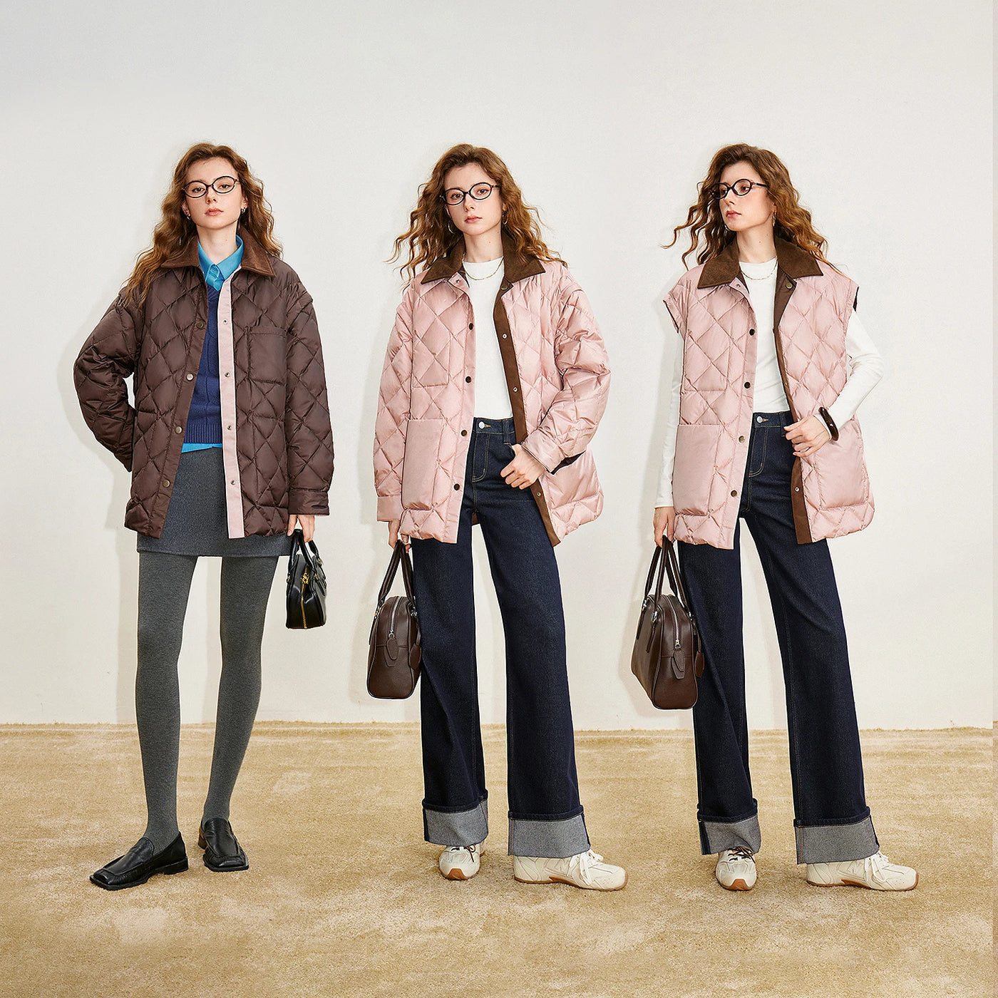 Parka Feminina 90% Plumas com Gola Lapela