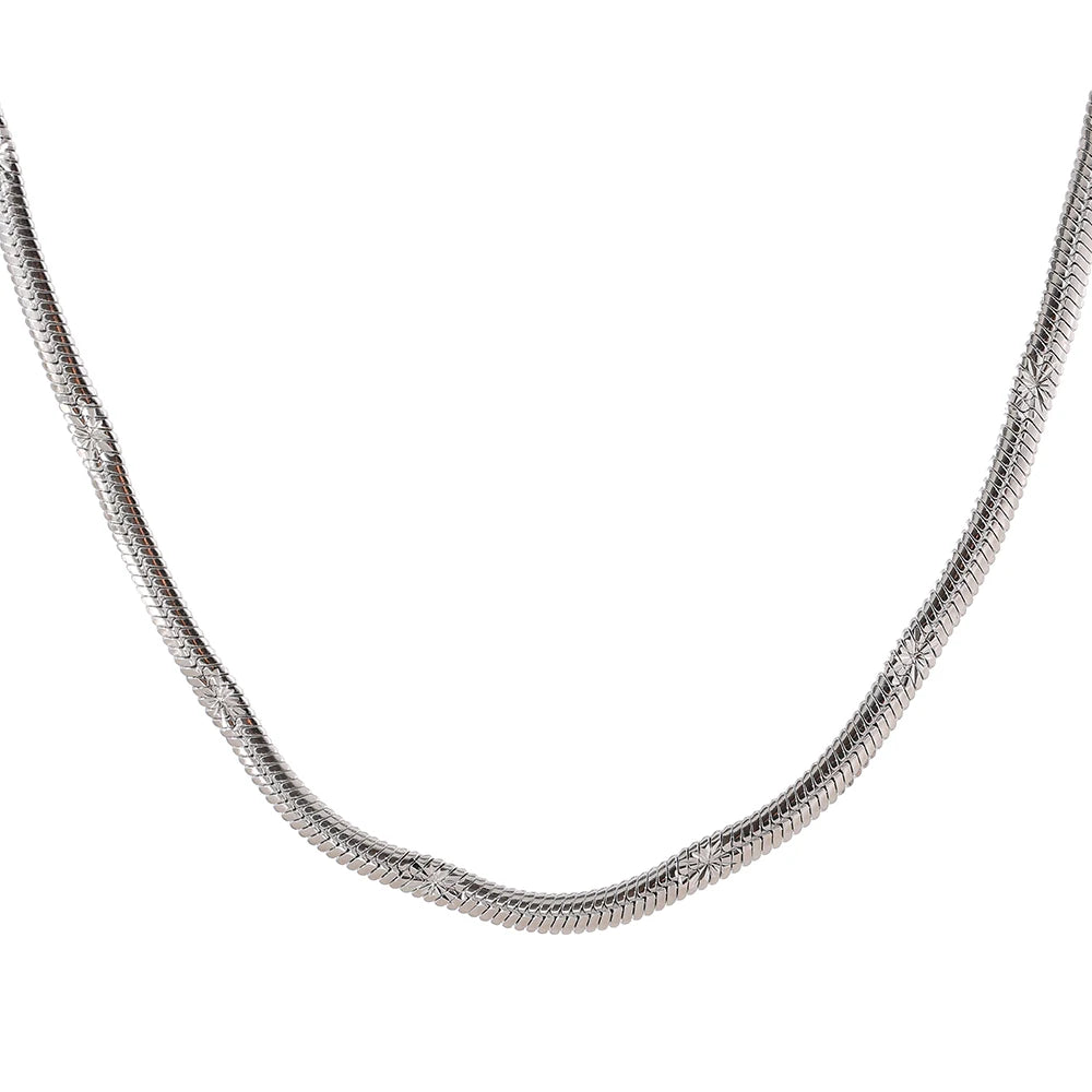 Conjunto Colar e Pulseira Gota em Aço Inoxidável Prata Colar