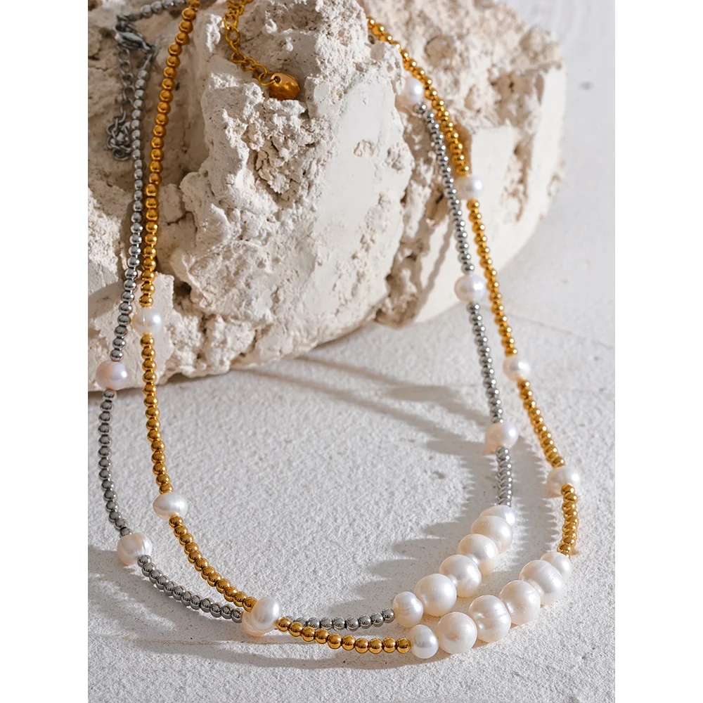 Colar Feminino Gota com Pérola em Aço Inoxidável 6