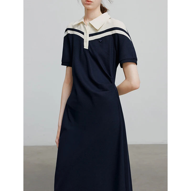 Vestido Chemise Midi com Bordado e Manga Curta