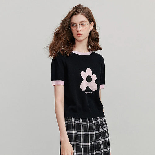 Blusa de Tricô Manga Curta Leve