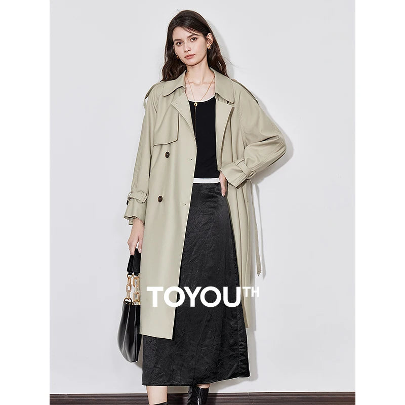 Trench Coat Feminino Longo Minimalista