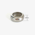 Anel Polido 8 mm e 10 mm com Banho Ouro 18K
