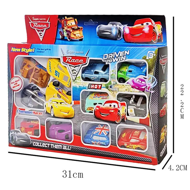 Kit 12 Carrinhos do Filme Carros McQueen