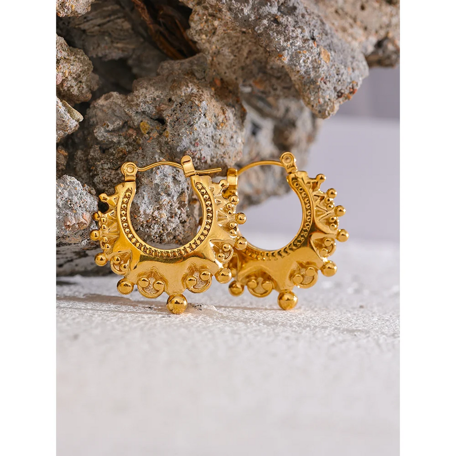 Brinco de Argola Meia-Lua Vintage
